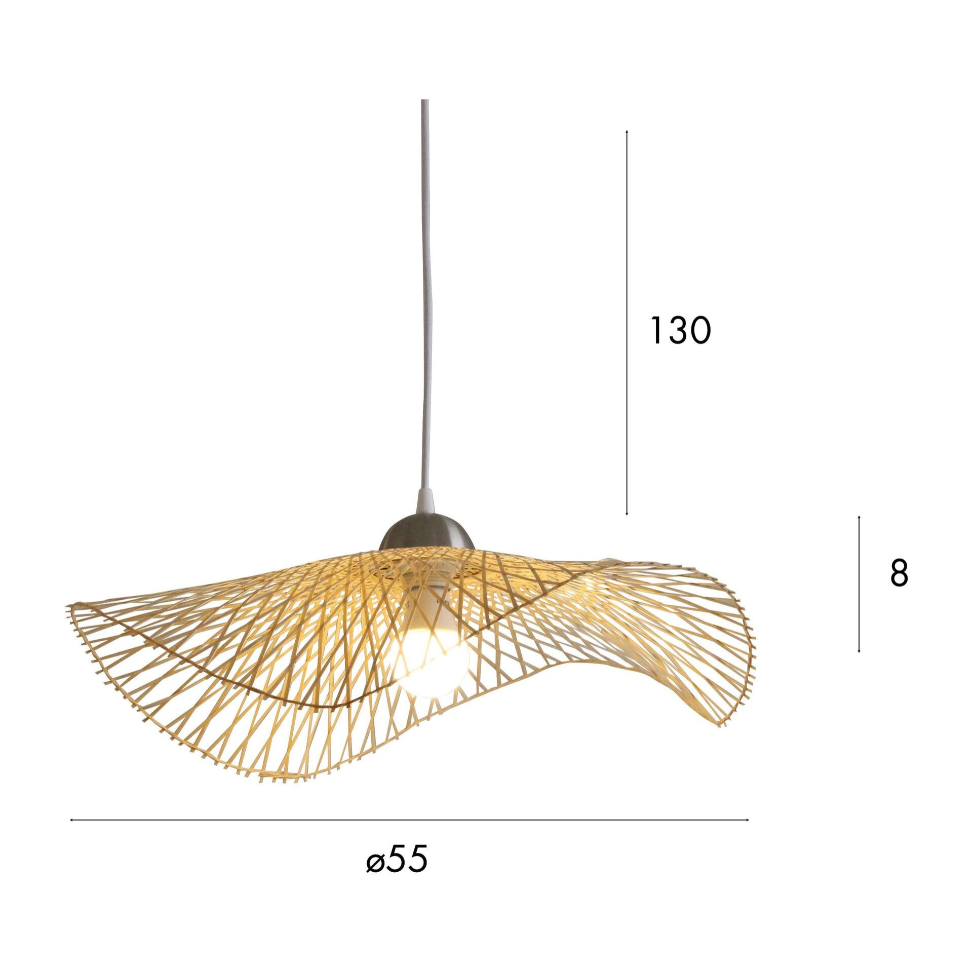 Suspension en bambou tressé 55cm  CARAVELLE