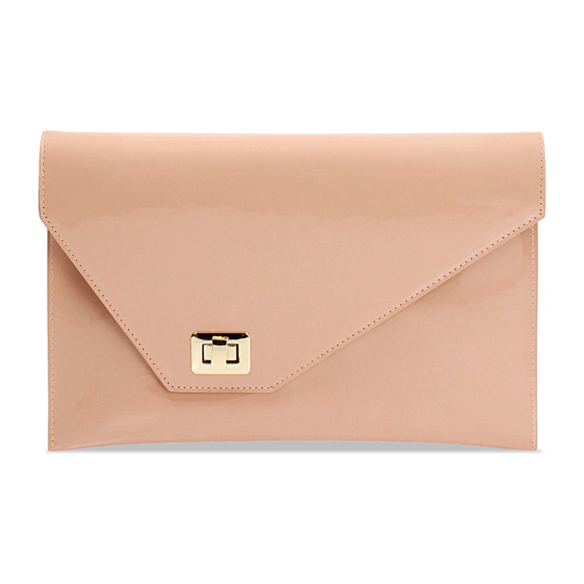 Pochette donna nude in vernice