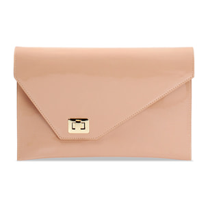 Pochette donna nude in vernice