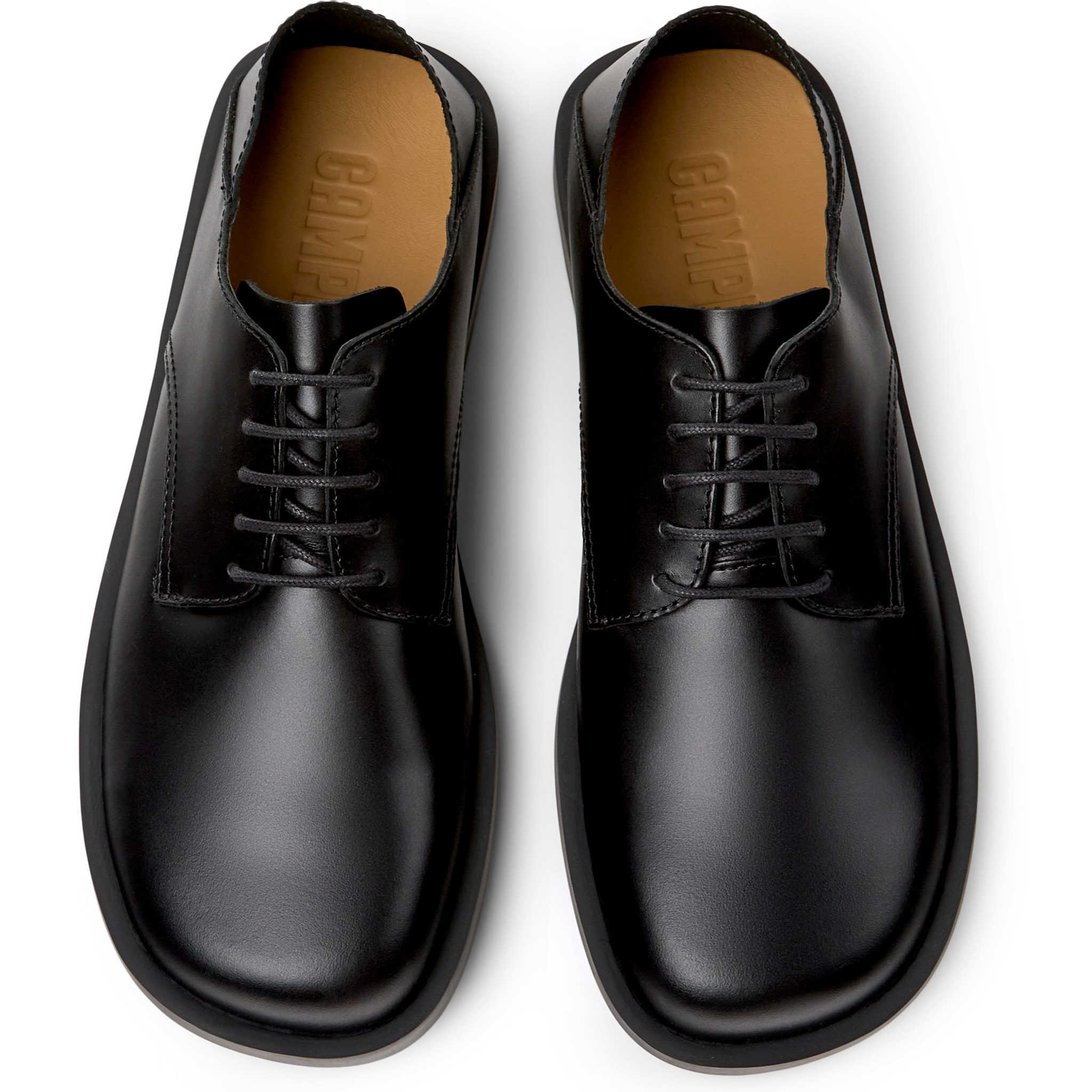 Zapatos de cordones - CAMPER Don - Negro - Cuero liso