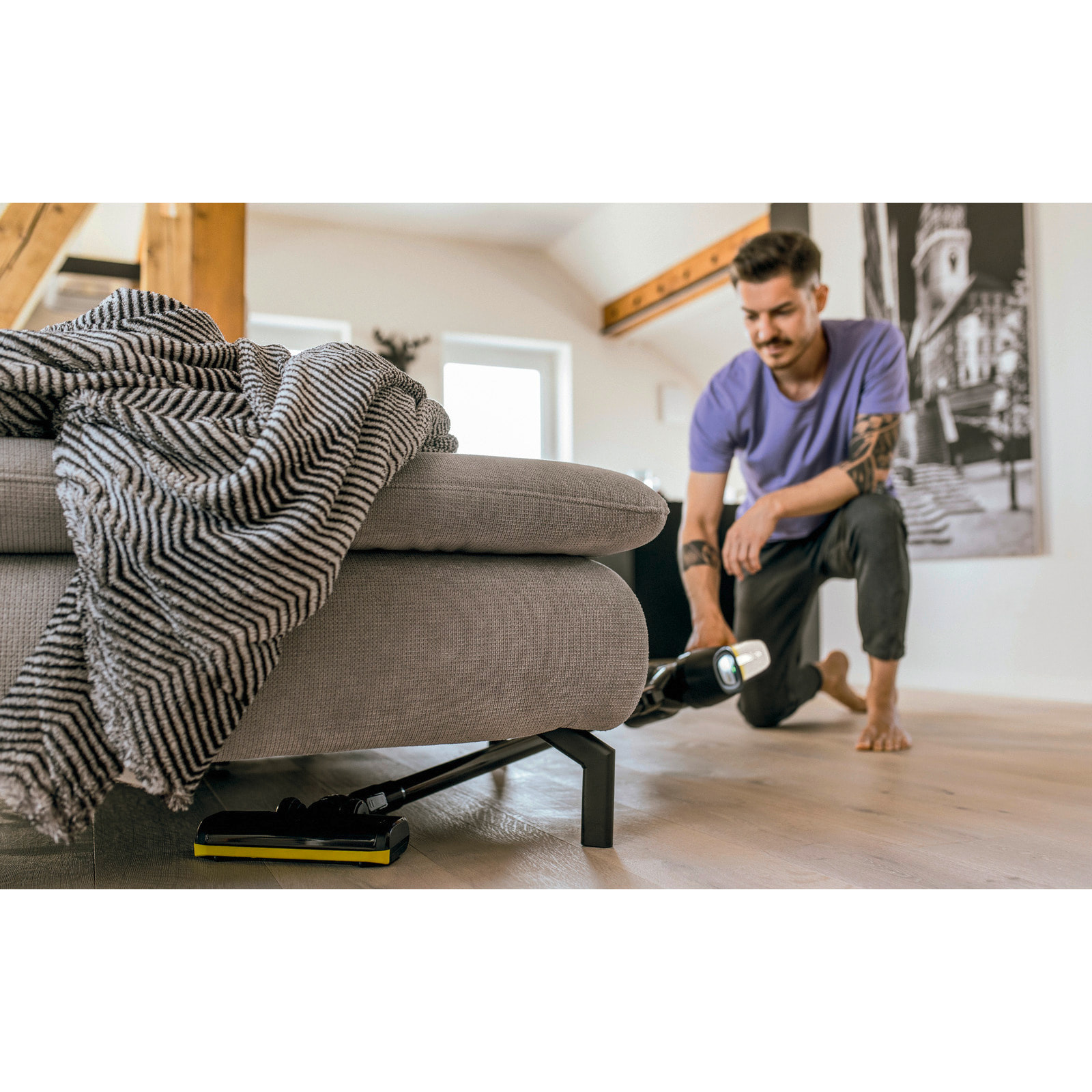 Aspirateur balai sans fil Karcher VC 4 Cordless myHome Blanc - Autonomie 30 min- Léger- Spécial Maison