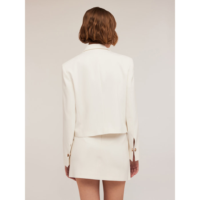 Motivi - Blazer corta sartoriale - Bianco