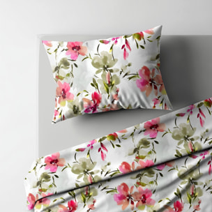 UNO CASA DESIGN Completo Letto Dec.Monaci_Matrimoniale_Fuxia