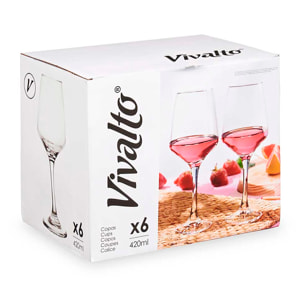 PACK 6 COPAS CONICA 420ML