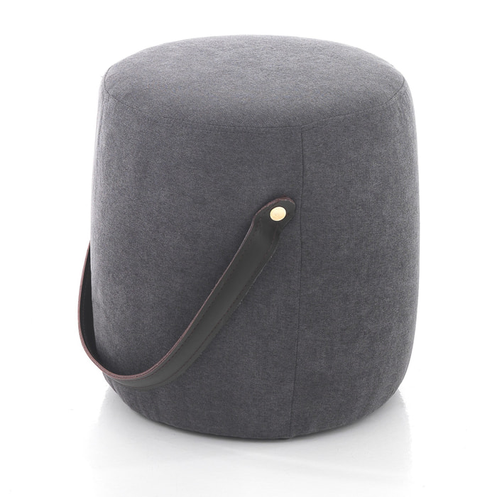 Tomasucci Drum pouf rembourré GRIS FONCÉ