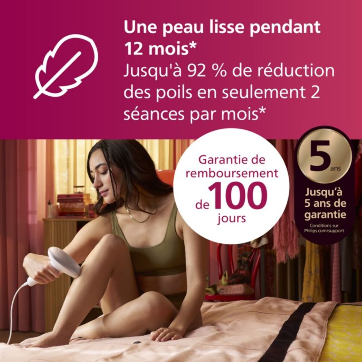 Epilateur lumière pulsée PHILIPS IPL BRI923/00 series 7000