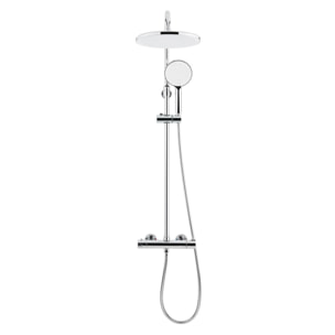 Colonne de douche XXL 250 avec mitigeur thermostatique, Douchette 3 jets, chrome (SATSSTKE)