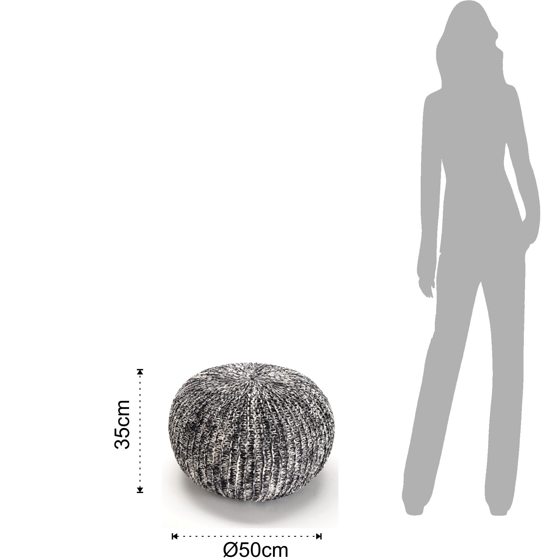 Pouf Tomasucci BLEND, en coton