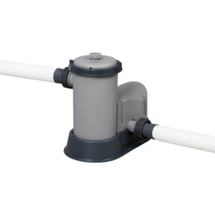 Bestway Piscine hors sol tubulaire ovale Bestway Power Steel 549 x 274 x 122 cm gris