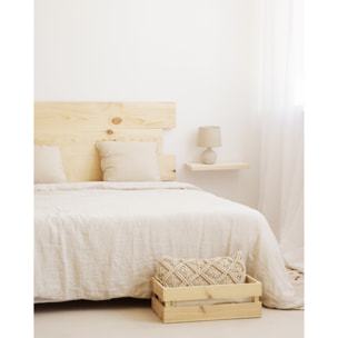 Table de chevet flottante en bois massif ton naturel 3,2x45cm Hauteur: 3.2 Longueur: 45 Largeur: 19.7