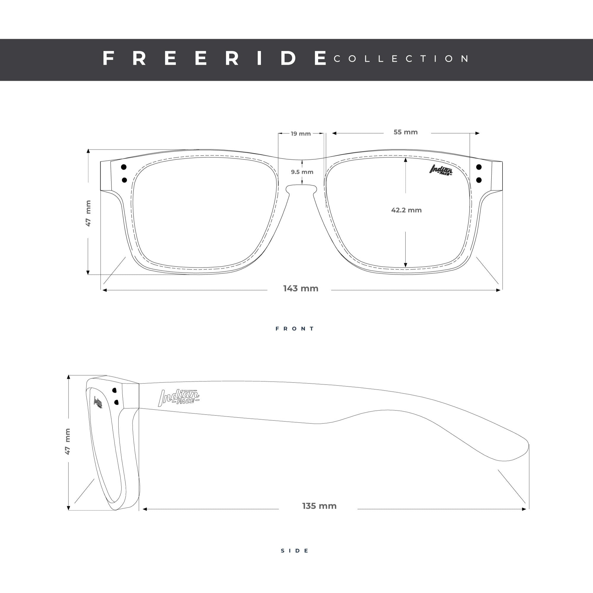 Gafas de Sol Polarizadas The Indian Face Freeride Verde para hombre y mujer