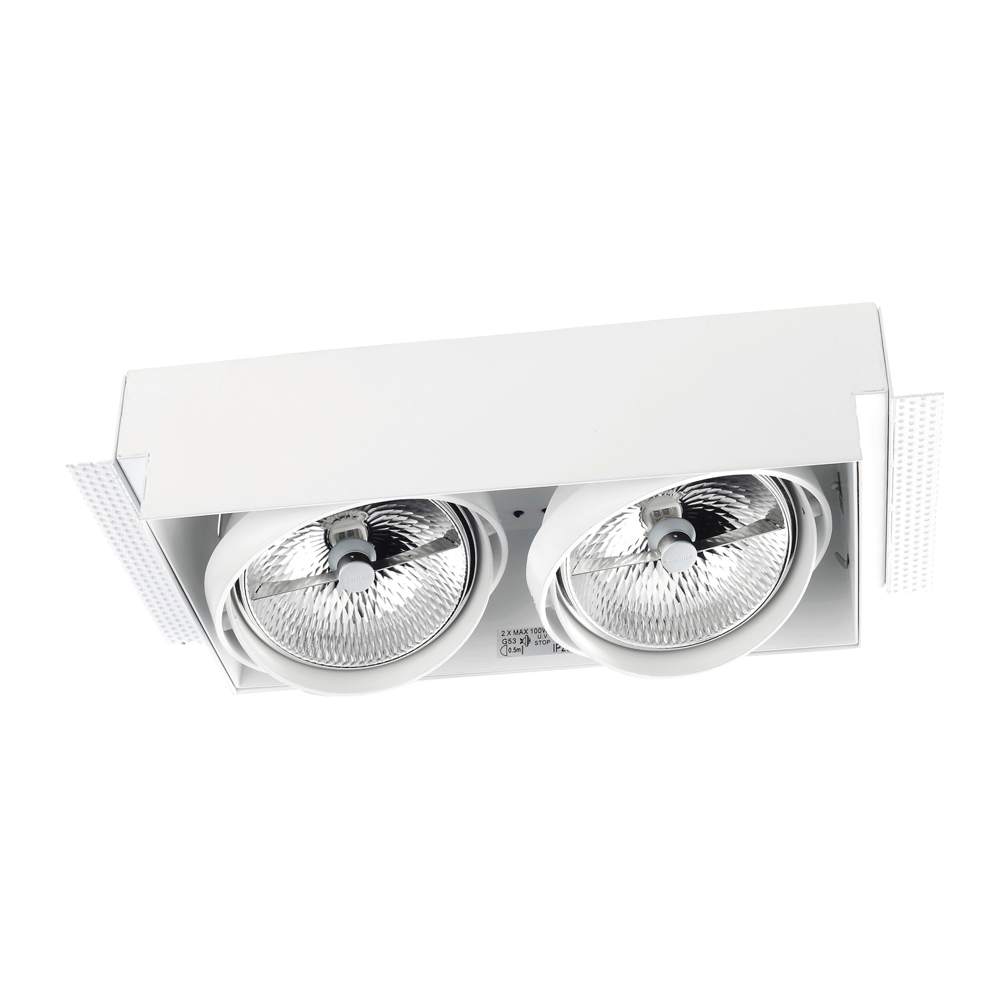 LEDS C4 Downlight Multidir Double LED 299Mm Trimless 100W Negro IP23