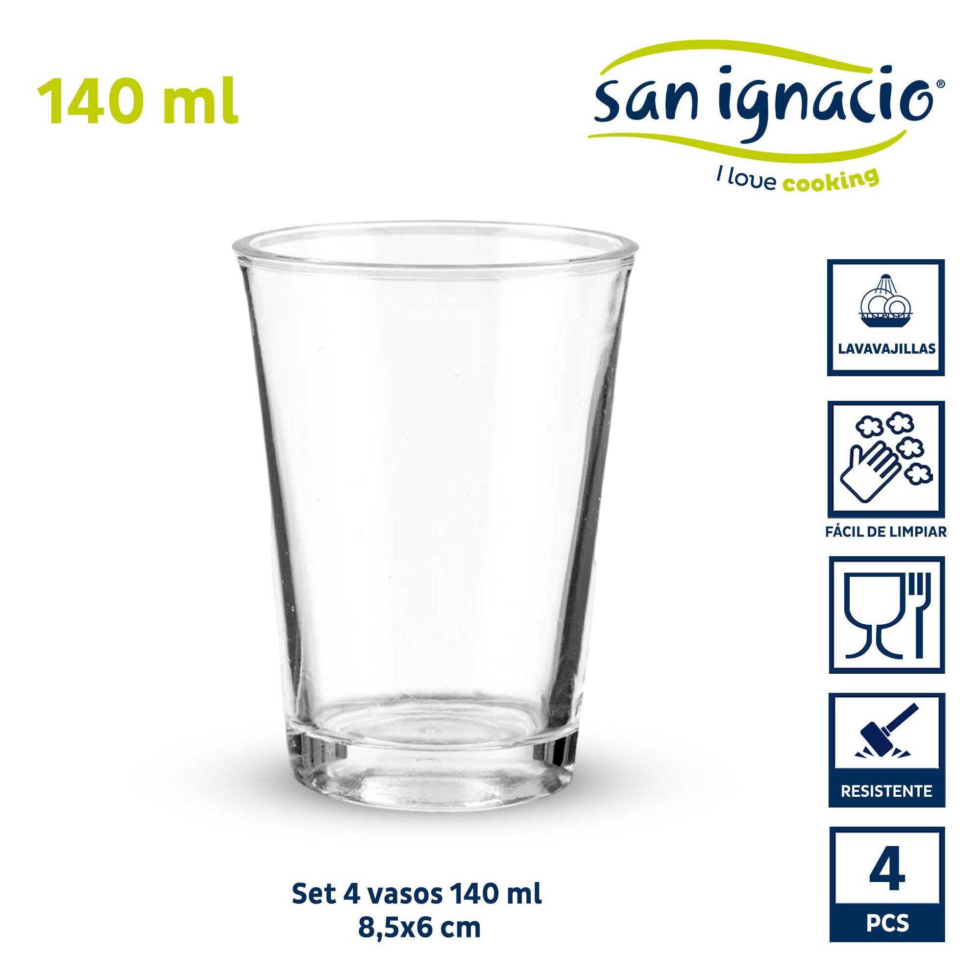 Set 4 vasos vidrio carajillo 140ml colección vivalto
