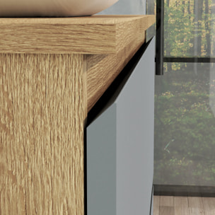 CONJUNTO DE BAÑO NIA | MUEBLE SUSPENDIDO | 90 CM AZUL | DOS CAJONES | LAVABO SOBREPUESTO | NO INCLUYE ESPEJO | MUEBLE MONTADO| ALDAY