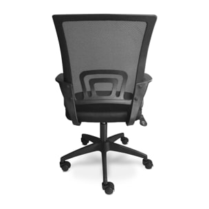 Lara - Sedia da ufficio ergonomica ad altezza regolabile con ruote girevoli - colore nero