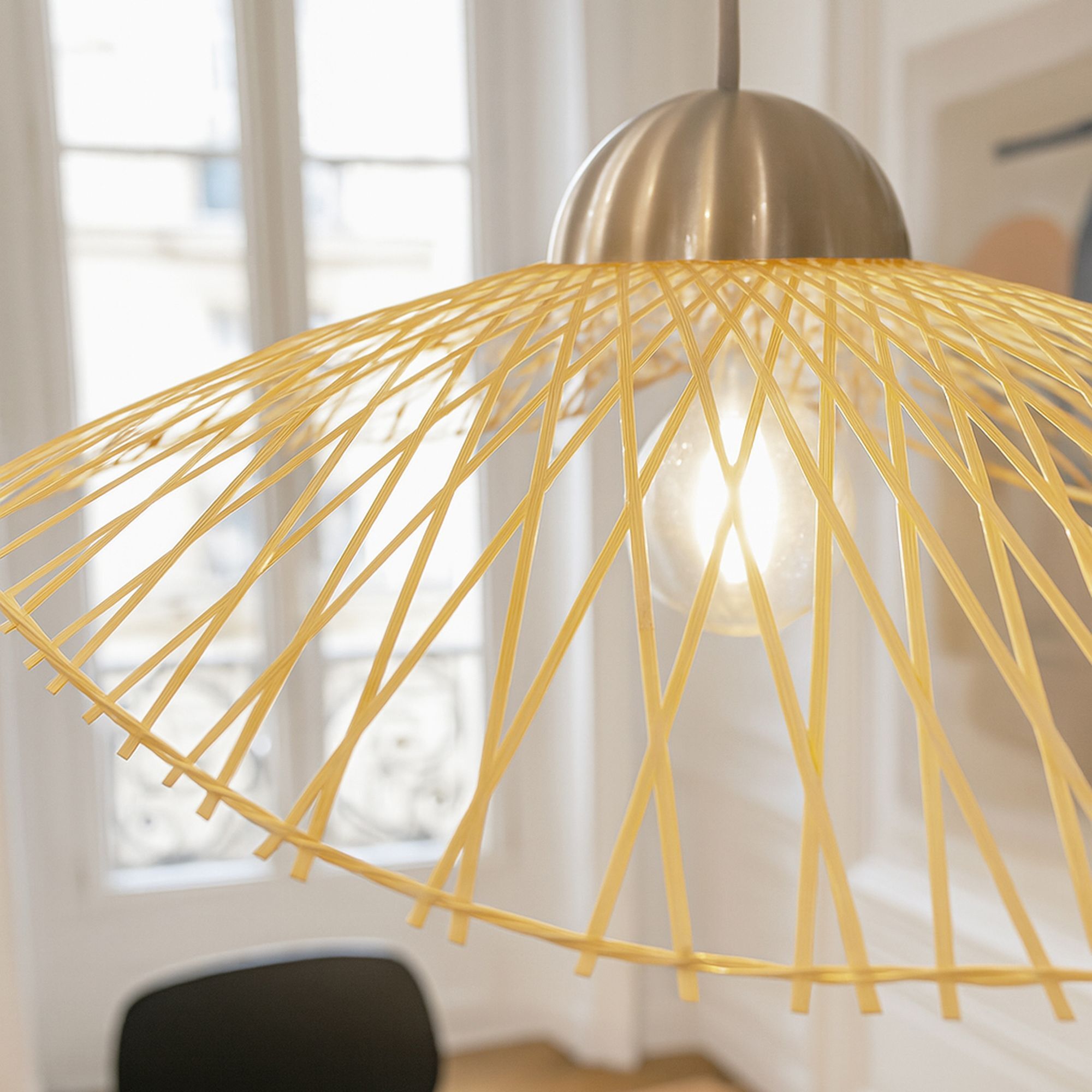 Suspension en bambou tressé 45cm CARAVELLE