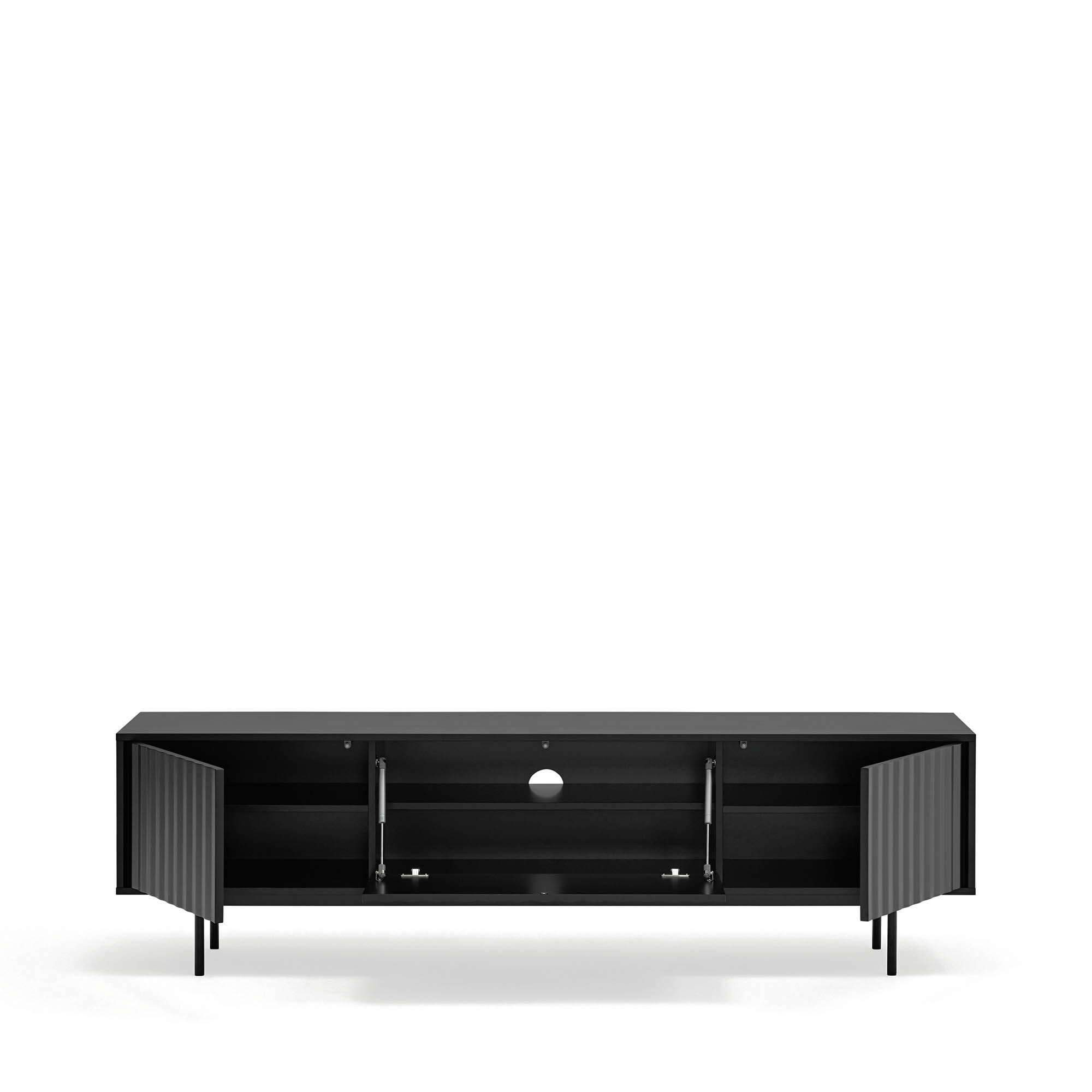 Mueble de televisión Sierra 3 puertas negro