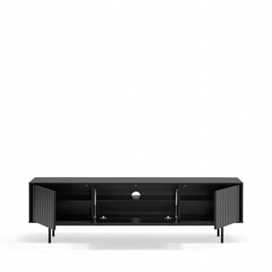 Mueble de televisión Sierra 3 puertas negro