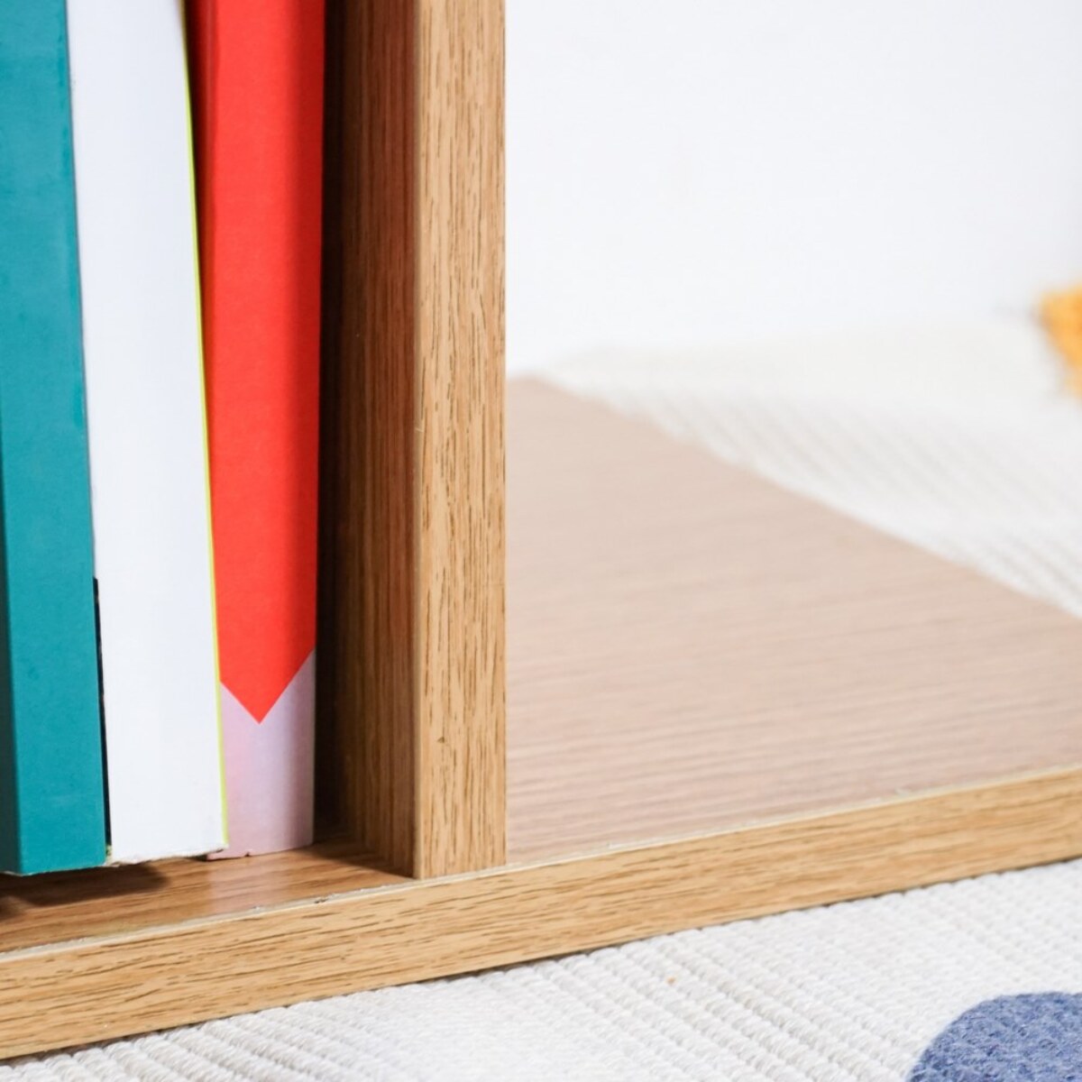 Libreria zig zag a 6 vani in rovere naturale 80x192 cm