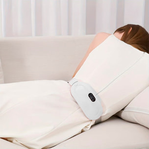 Cinturón de masaje abdominal con 3 niveles de calor rápido y función de masaje con 4 modos de vibración.