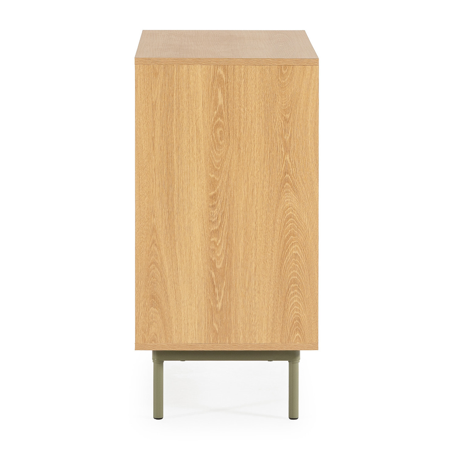 Cómoda de noche Cuzco 3 cajones color Roble/Verde