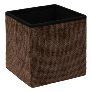 Pouf Mix'N Modul carré pliable 31x31cm marron