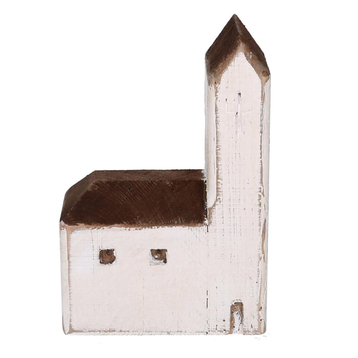 Chiesa in legno Mare bianco rettangolare cm12x6h18