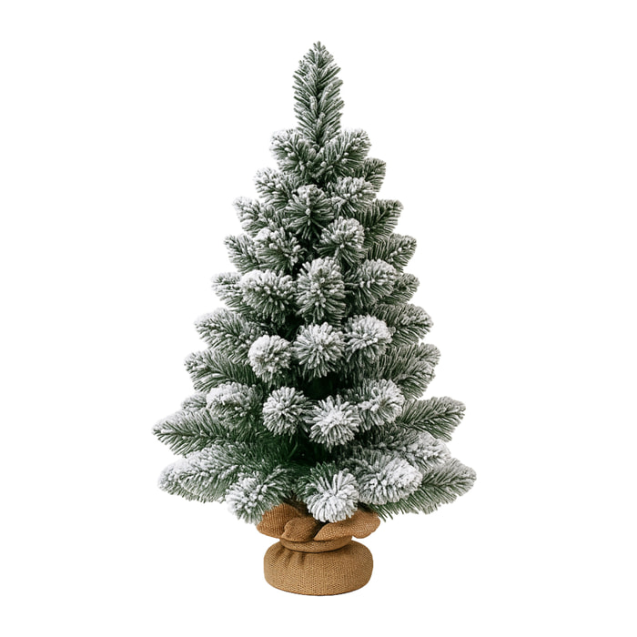 Bernard - Mini Albero di Natale Pinetto Innevato in PVC H90 cm, 96 Punte