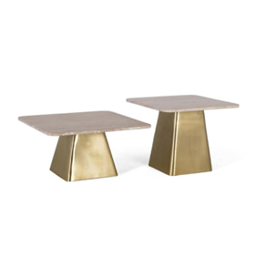 Ensemble 2 tables basses - 43x55x55cm