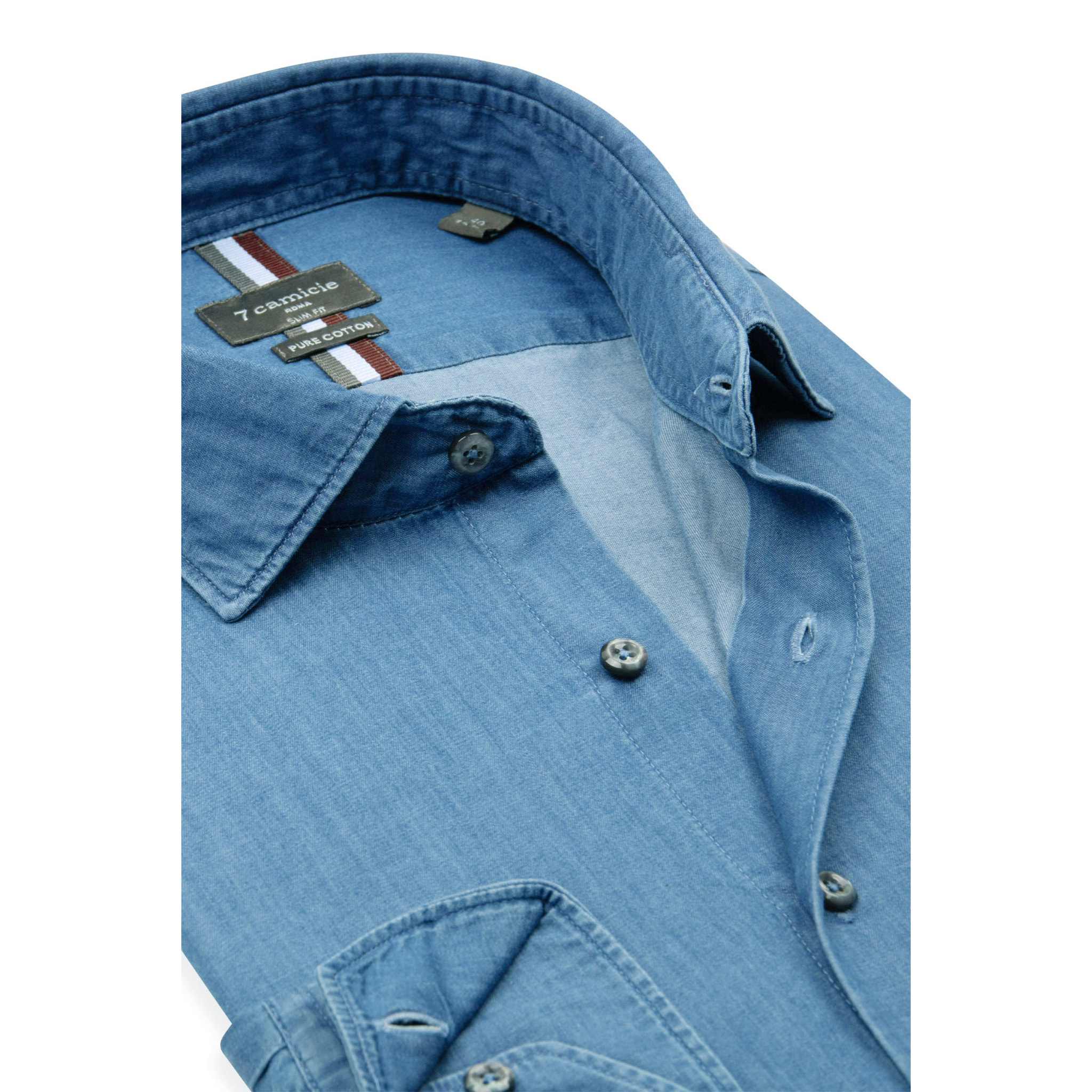 Camicis Uomo Kent Jeans Unito Blu Chiaro