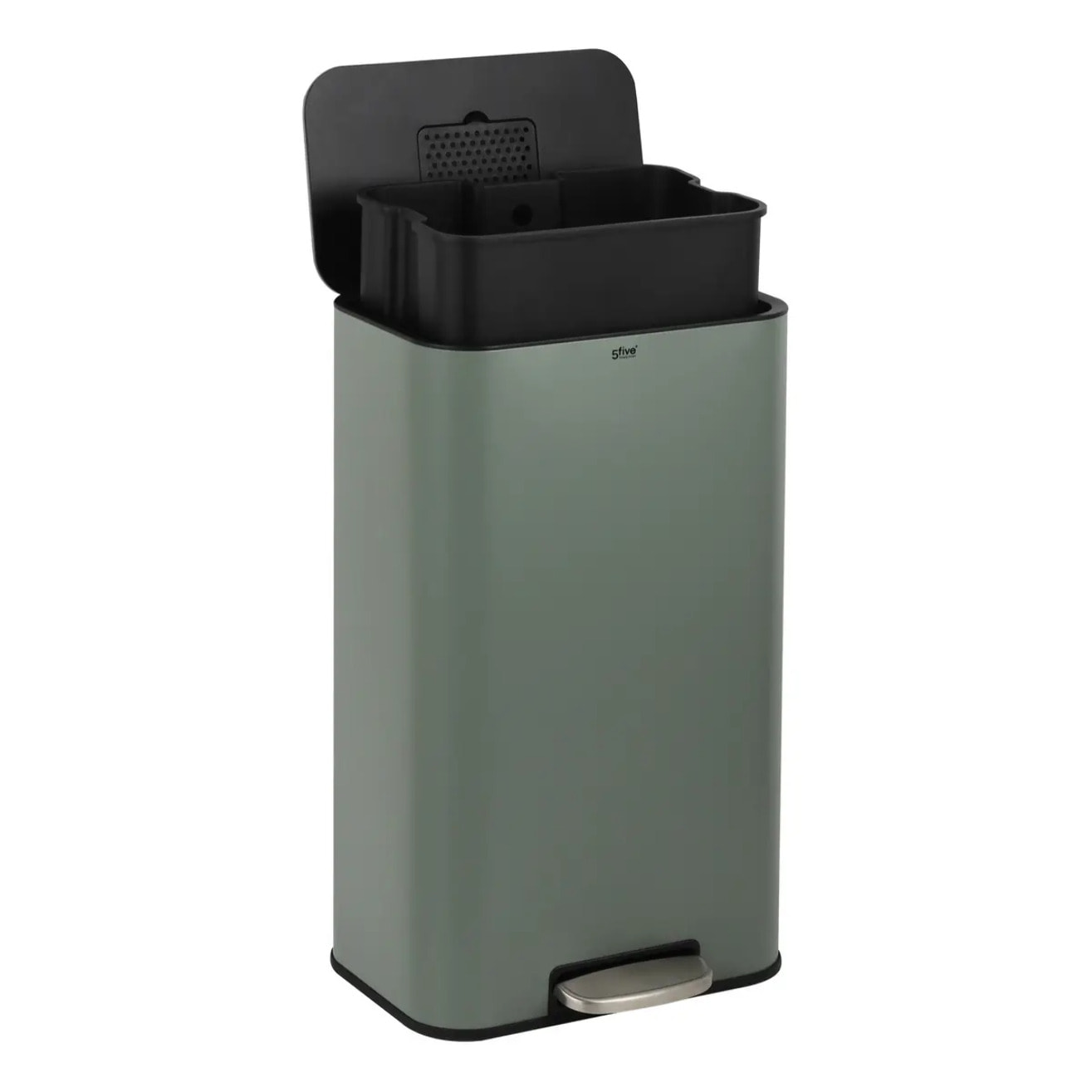 Poubelle rectangulaire à pédale Delta 30L vert