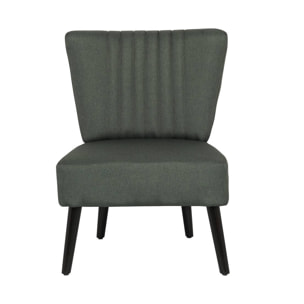 Fauteuil en tissu "Zoé" - 1 place - Gris foncé