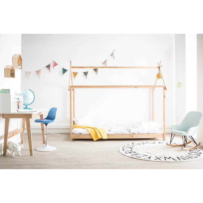 Chaise de bureau design enfant blanche STEEVY