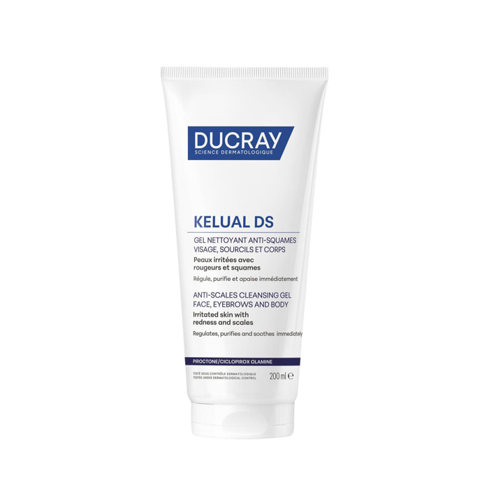 Kelual Ds - Gel Nettoyant Anti-Squames Visage Sourcil et Corps 200 ml