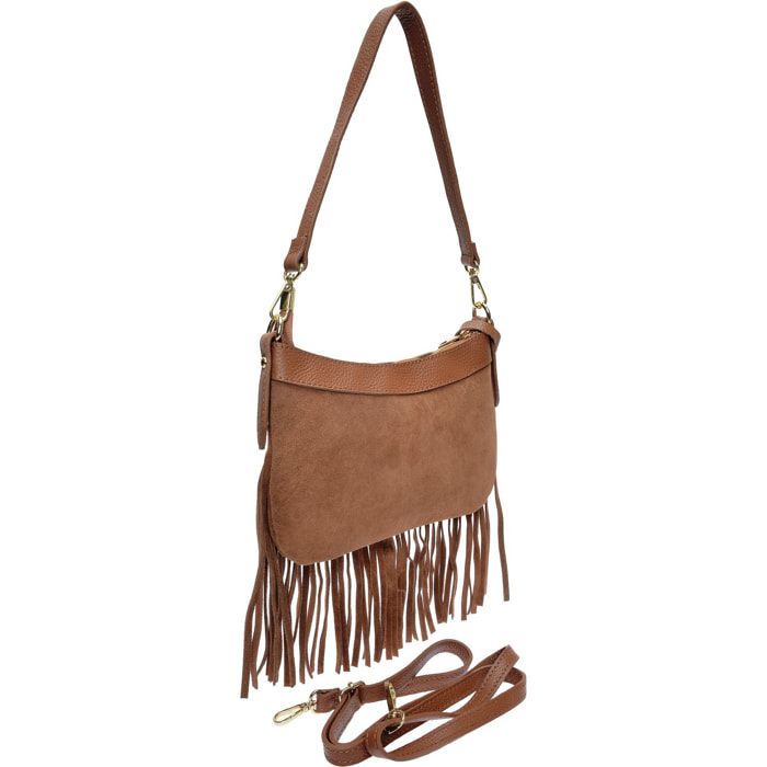 Borsa a tracolla Anna Luchini Cammello