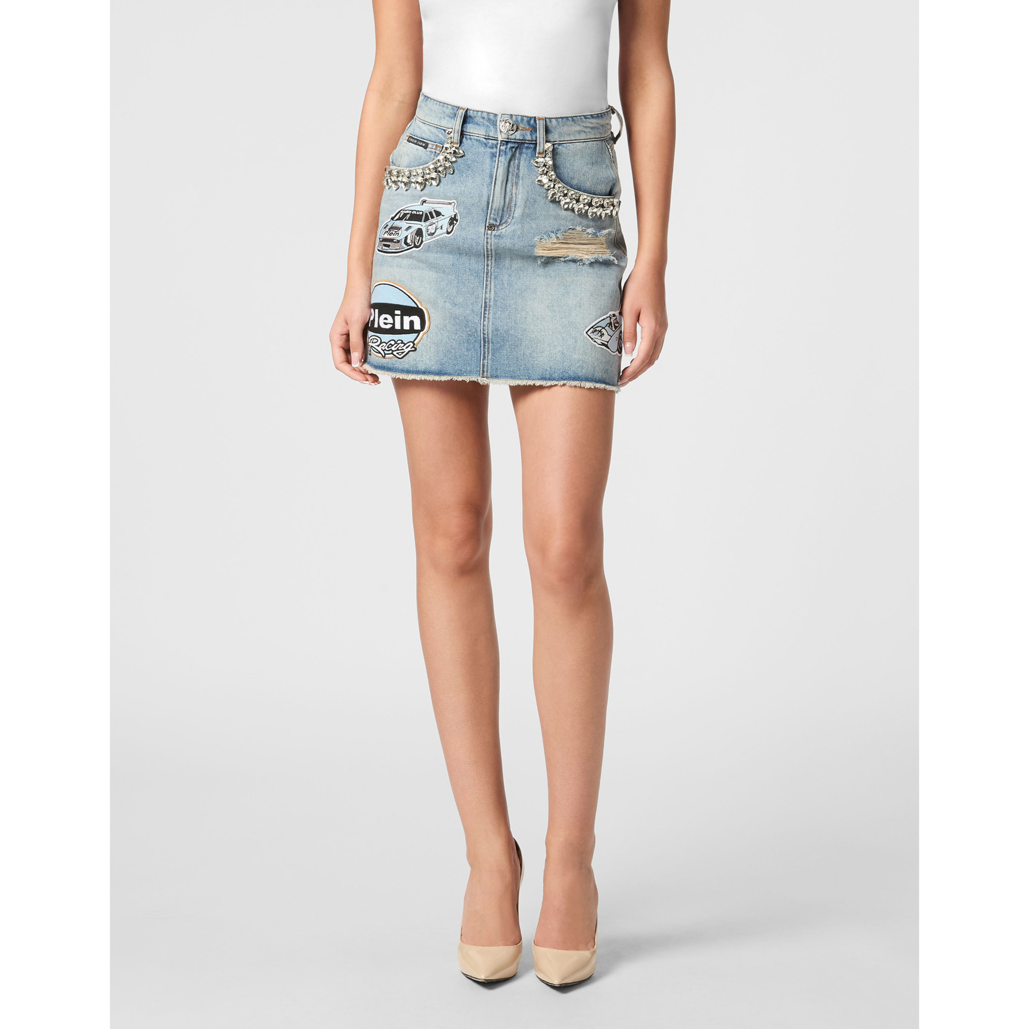 PHILIPP PLEIN Mini Skirt RACING