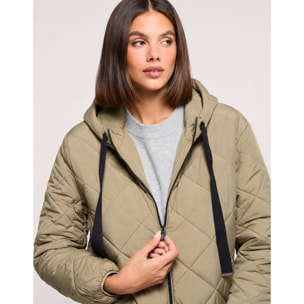 Chaqueta con Capucha Caqui - Dumosa