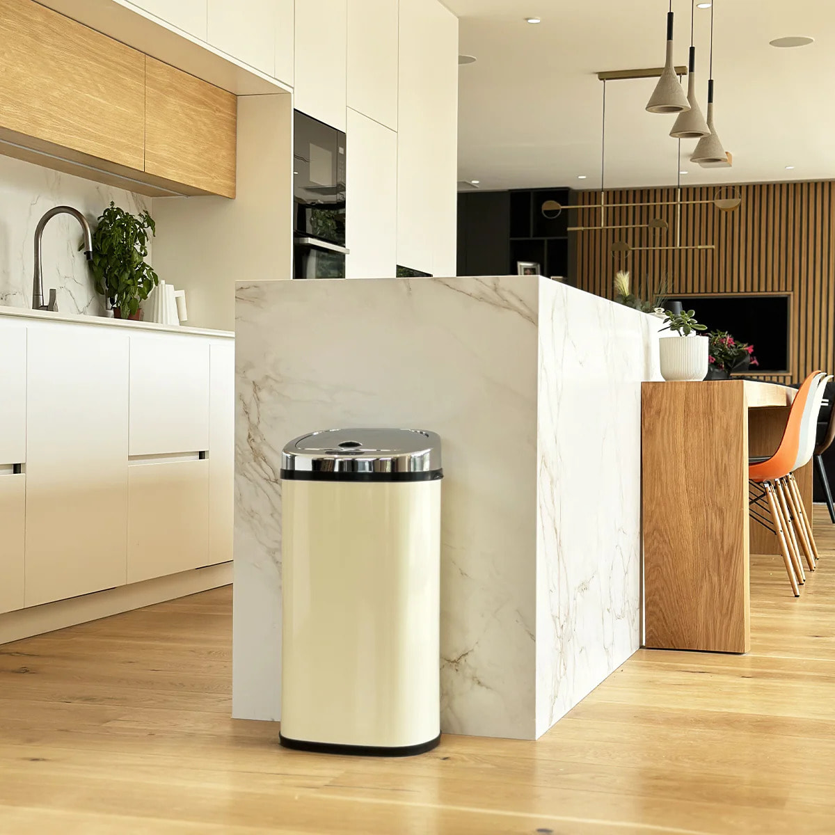 Poubelle automatique inox LARGO 42L