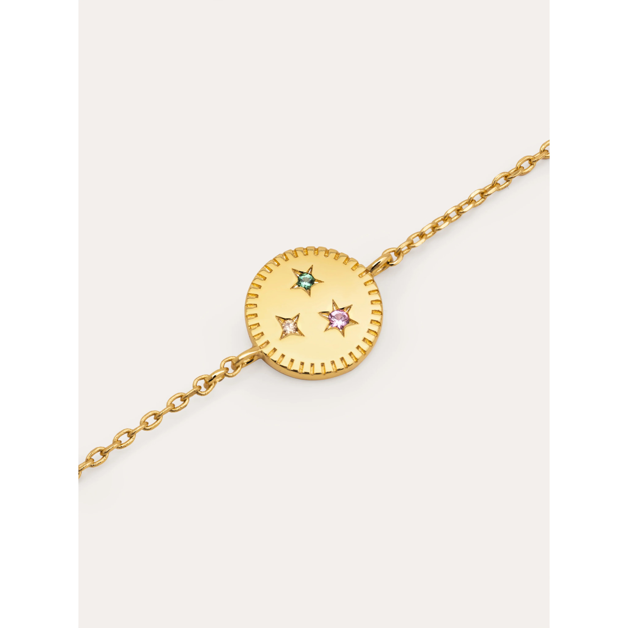 Pulsera Medallion Spark Color Baño Oro