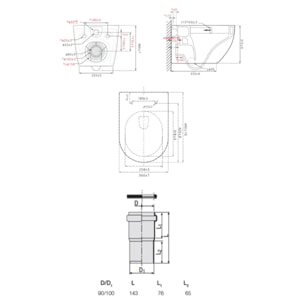 Pack WC bâti ECO 2L Swiss Aqua Technologies + WC suspendu Swiss Aqua Technologies + plaque chrome (STESTFUWT05-FR)
