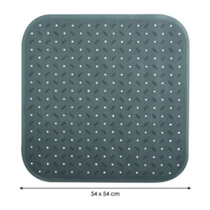 Tapis Fond de douche antidérapant Caoutchouc CLASS 54x54cm Gris MSV