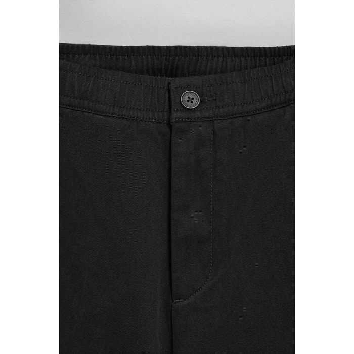 Pantaloni Trent neri con elastico in vita e particolari Polo Club