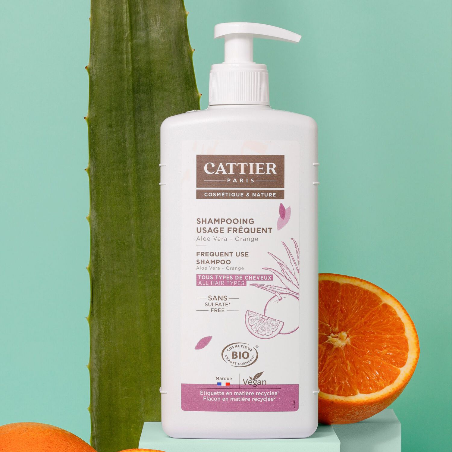 Shampooing Aloe Vera & Orange - Usage Fréquent 500 ml