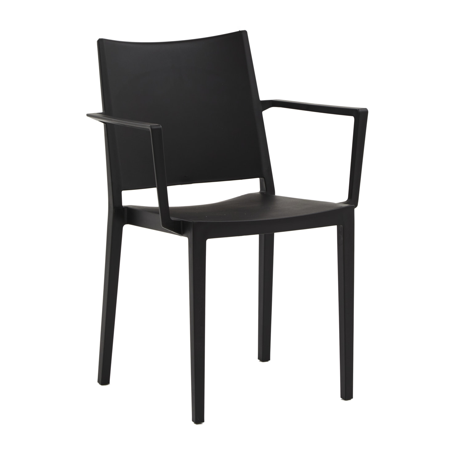 Set 2 sedie impilabili in polipropilene colore nero