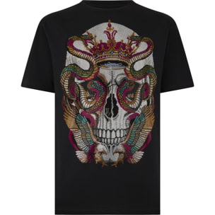 PHILIPP PLEIN Round Neck T-Shirt Snake King Stones