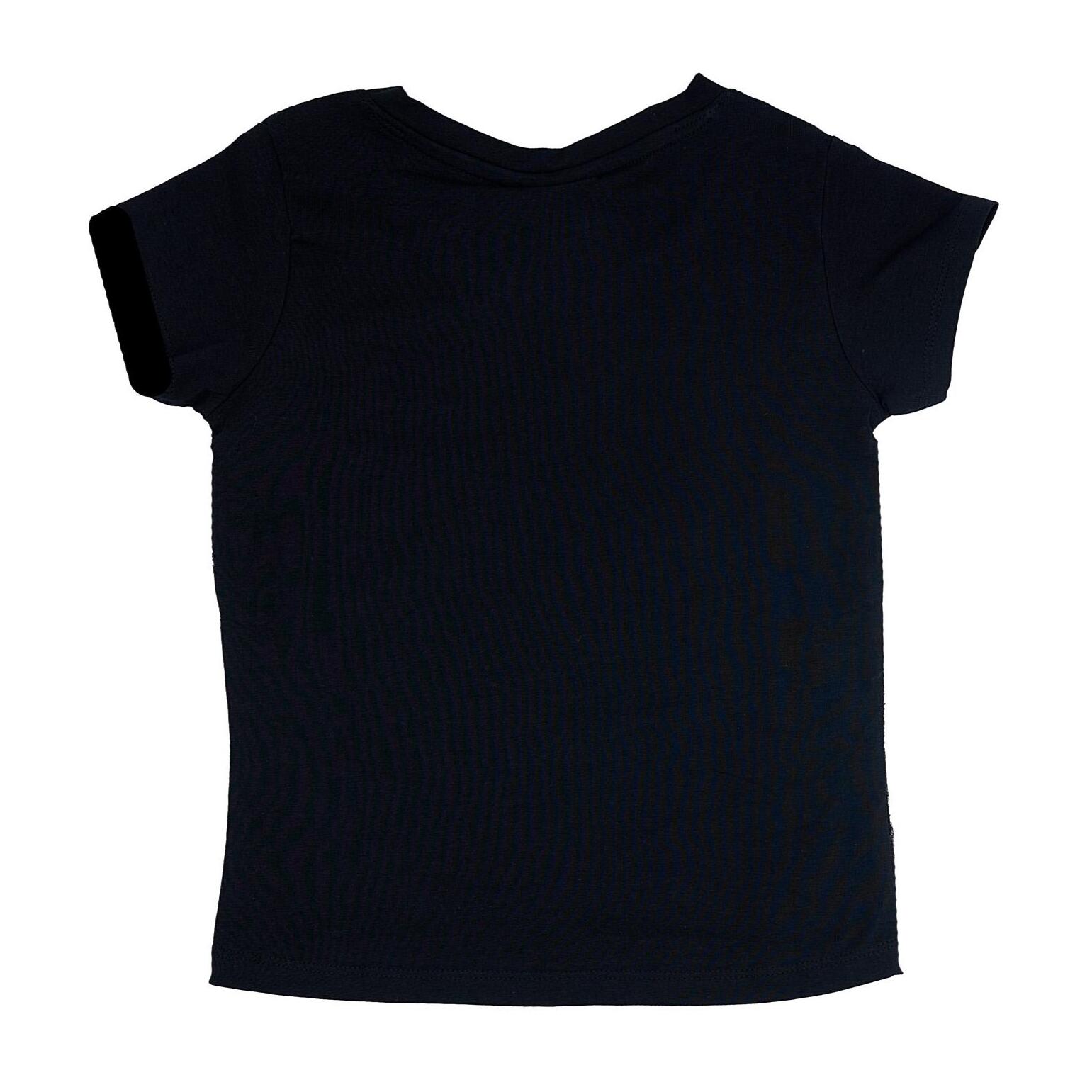 Camiseta niña Leone manga corta y encaje Pink Girl