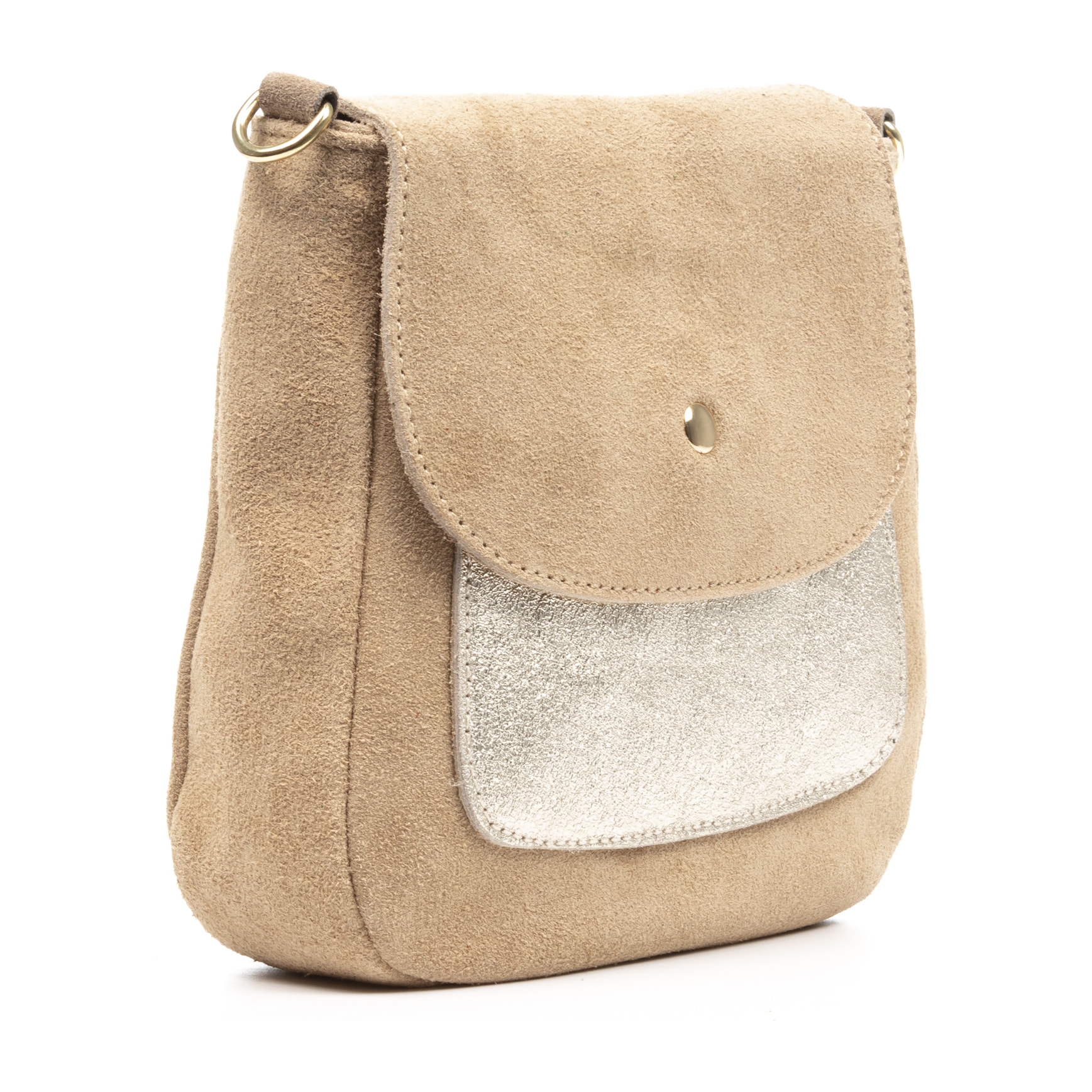 Altissimo borsa a tracolla donna. Pelle autentica Camoscio combinata con Camoscio Lucido brillante.