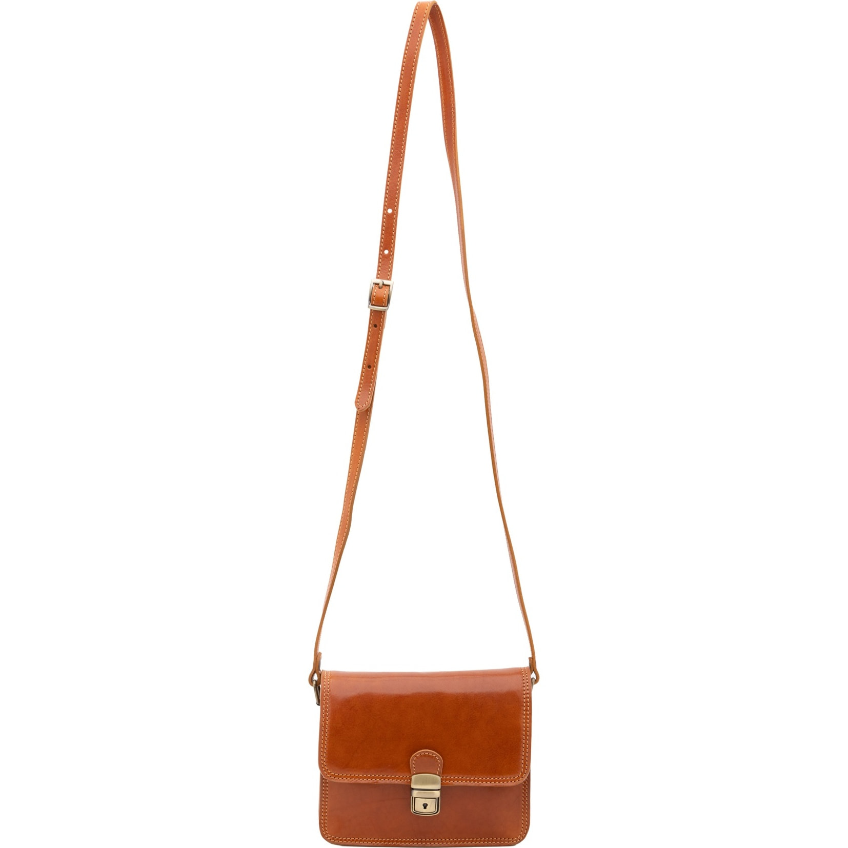 Borsa a tracolla da donna - Modello False - Vera pelle - 20.0 x 16.0 x 7.0 cm