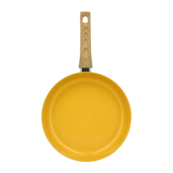 Poêle 28cm avec revêtement céramique jaune - tous feux COLORAMA