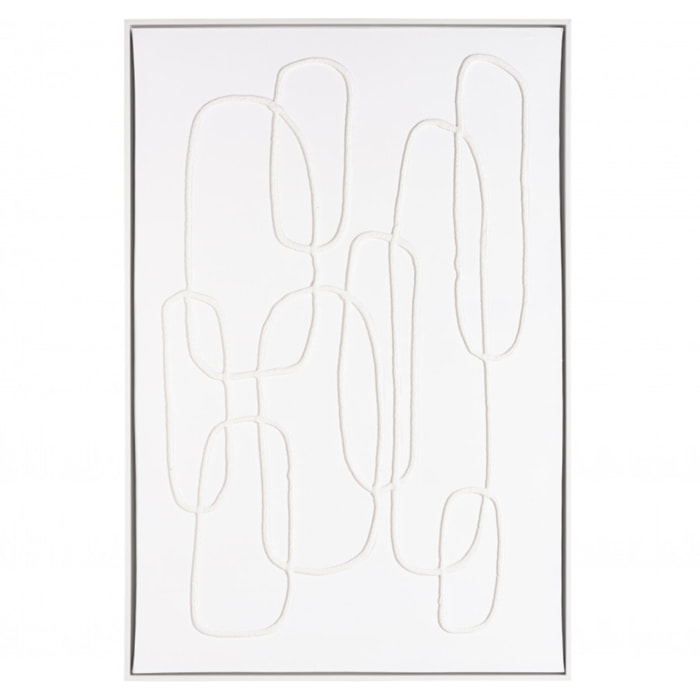 HOMER - Décoration murale 83x123cm lignes abstraites n°2, cadre blanc